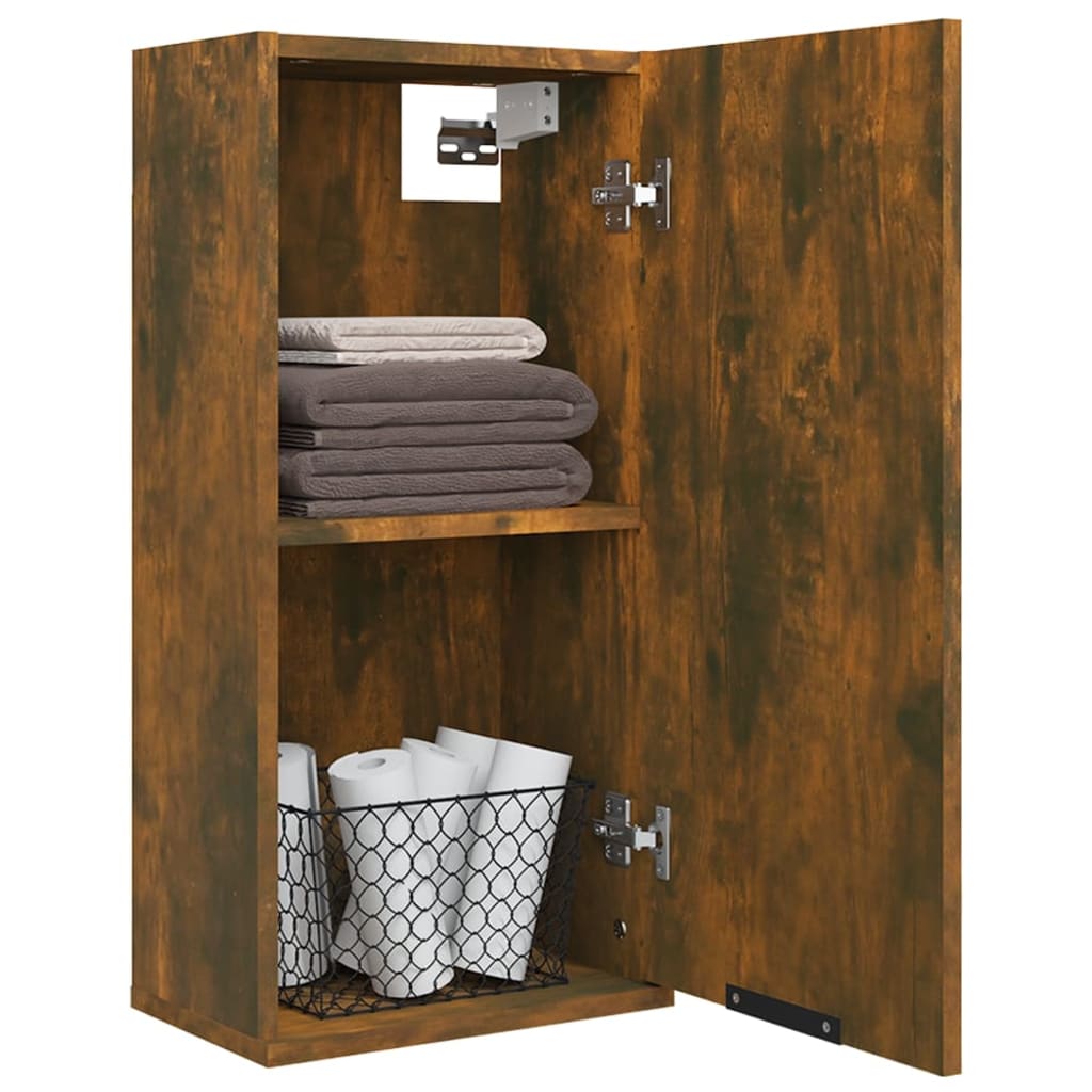 Mobile da Bagno a Parete Rovere Fumo 32x20x67 cm - homemem39