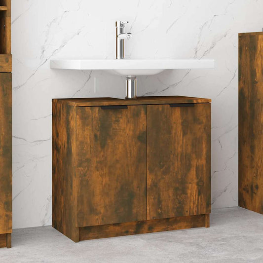 Armadietto Bagno Rovere Fumo 64,5x33,5x59 cm Legno Multistrato - homemem39