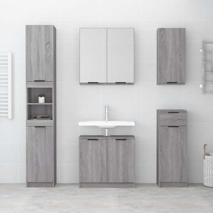 Mobile Bagno Grigio Sonoma 64,5x33,5x59 cm in Legno Multistrato | homemem39