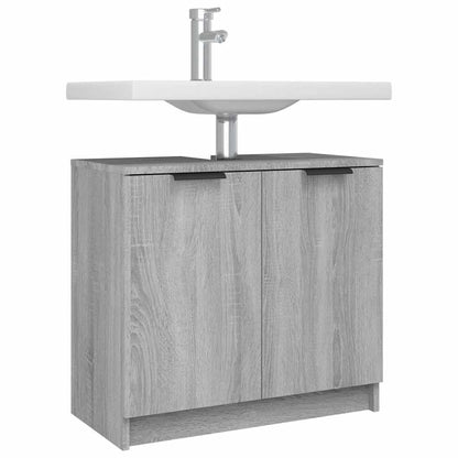 Mobile Bagno Grigio Sonoma 64,5x33,5x59 cm in Legno Multistrato | homemem39
