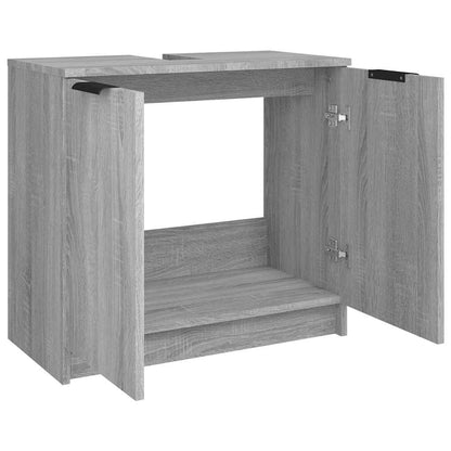 Mobile Bagno Grigio Sonoma 64,5x33,5x59 cm in Legno Multistrato | homemem39