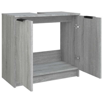 Mobile Bagno Grigio Sonoma 64,5x33,5x59 cm in Legno Multistrato