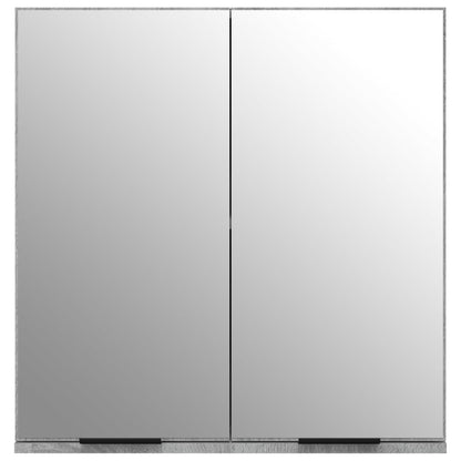 Armadietto a Specchio da Bagno Grigio Sonoma 64x20x67 cm