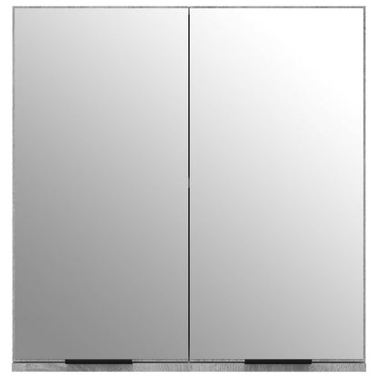 Armadietto a Specchio da Bagno Grigio Sonoma 64x20x67 cm