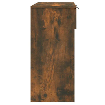 Tavolino Consolle Rovere Fumo 90x36x75 cm in Legno Multistrato