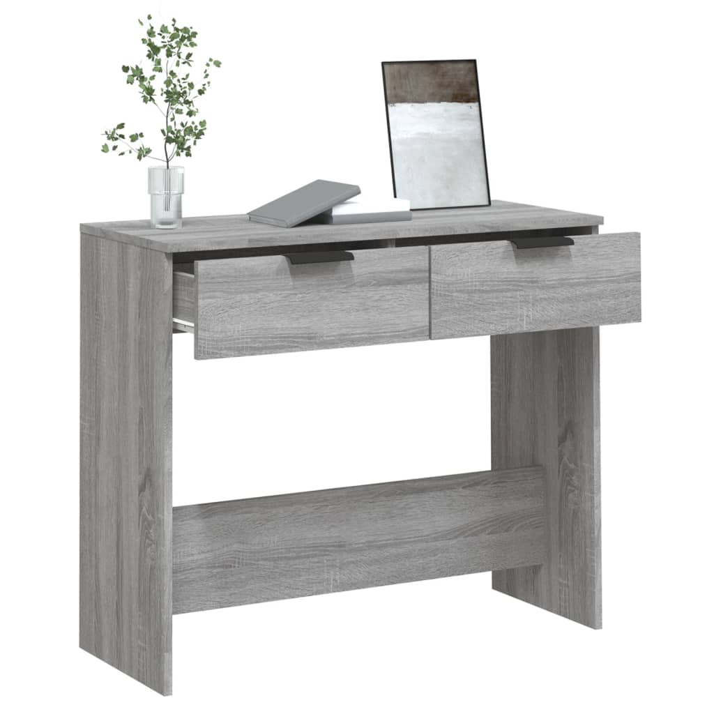 Tavolino Consolle Grigio Sonoma 90x36x75 cm Legno Multistrato | homemem39