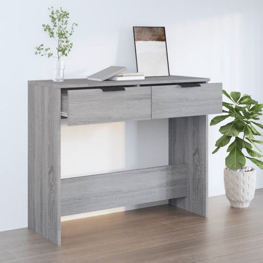 Tavolino Consolle Grigio Sonoma 90x36x75 cm Legno Multistrato - homemem39