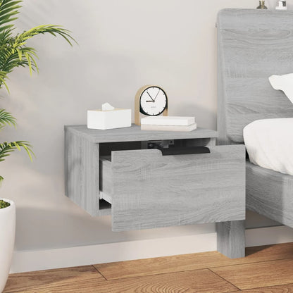 Comodini a Muro 2 pz Grigio Sonoma 34x30x20 cm - homemem39