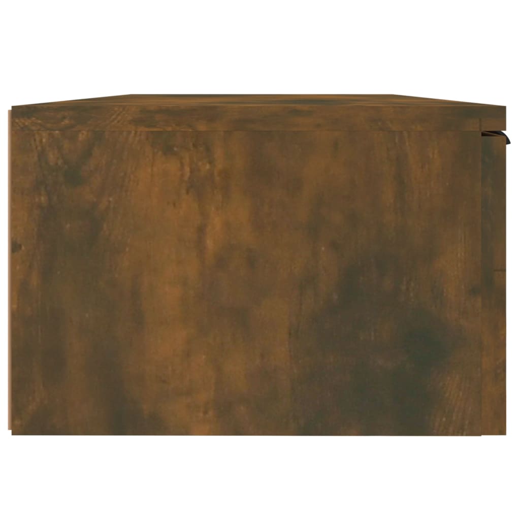 Smoked Oak Wall Cabinet 68x30x20 cm in Multilayer Wood