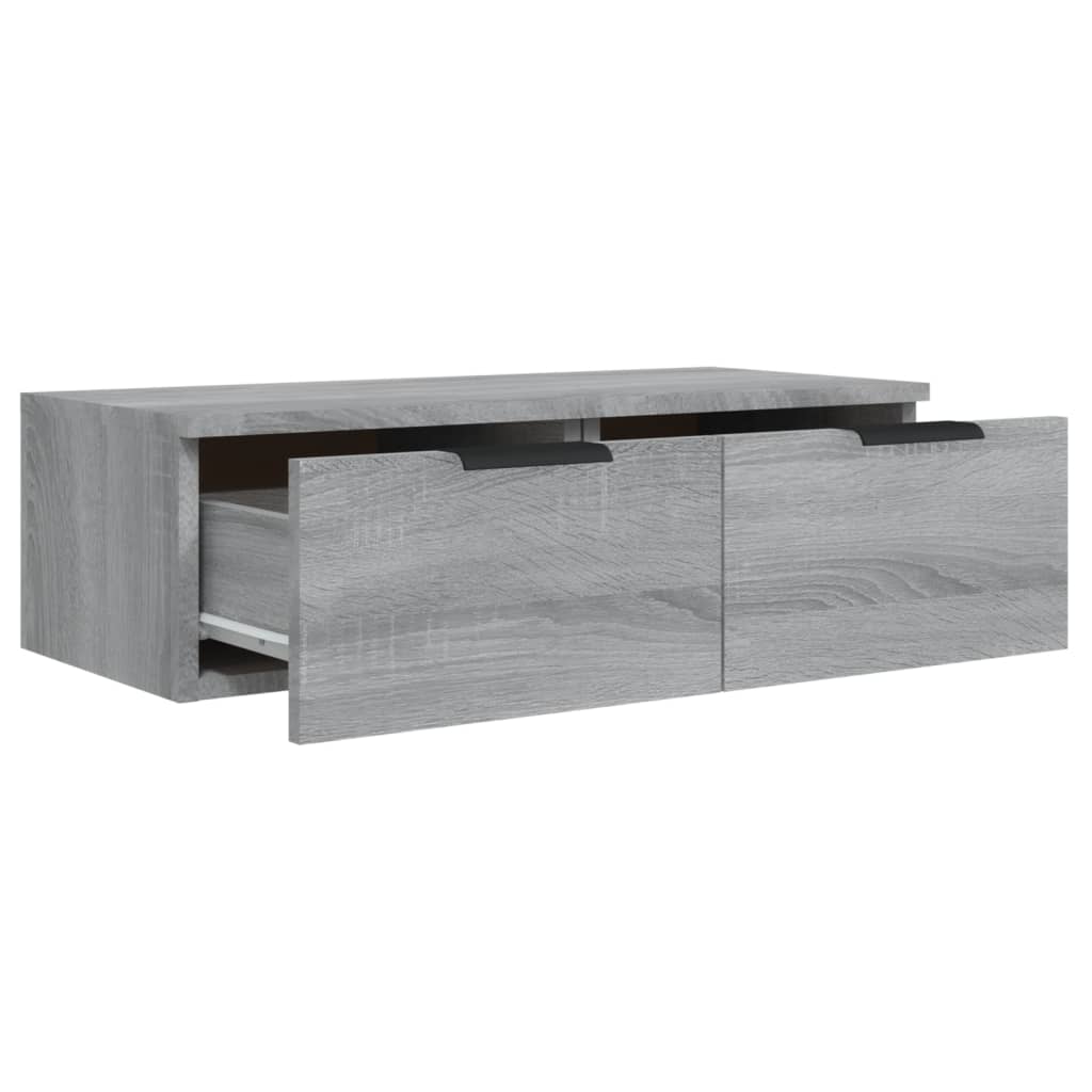 Armadietto a Muro Grigio Sonoma 68x30x20cm in Legno Multistrato