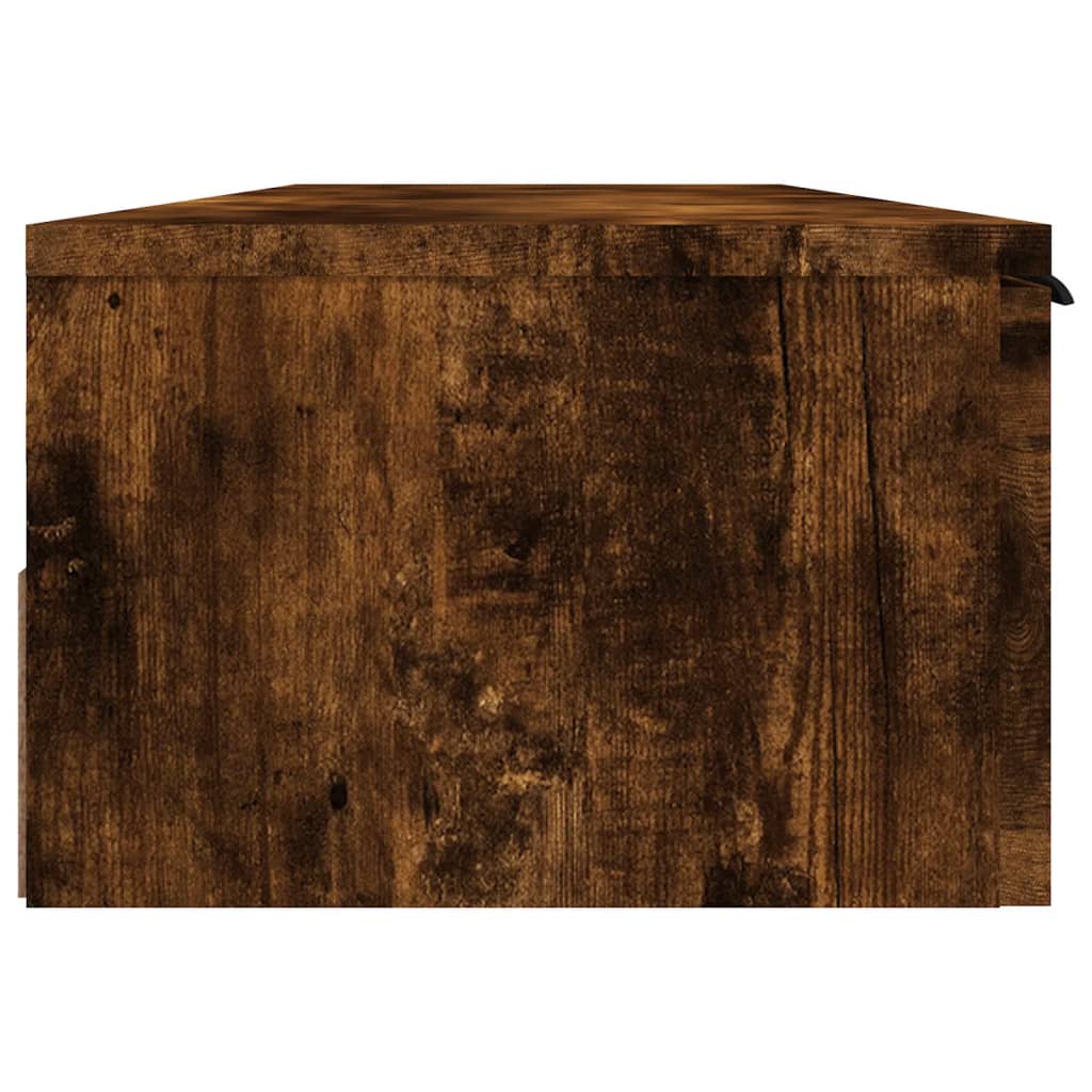 Armadietto a Muro Rovere Fumo 102x30x20 cm in Legno Multistrato - homemem39