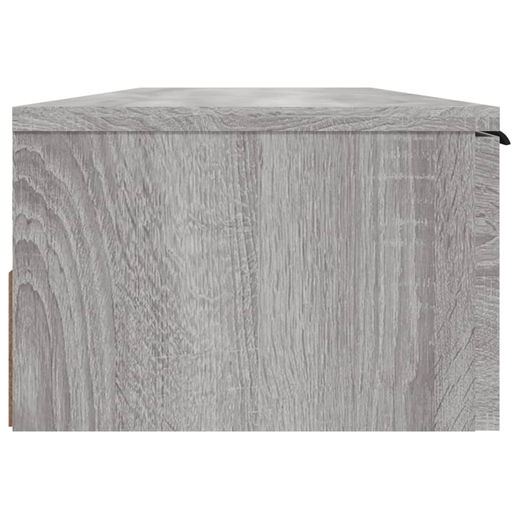Armadietto a Muro Grigio Sonoma 102x30x20 cm Legno Multistrato