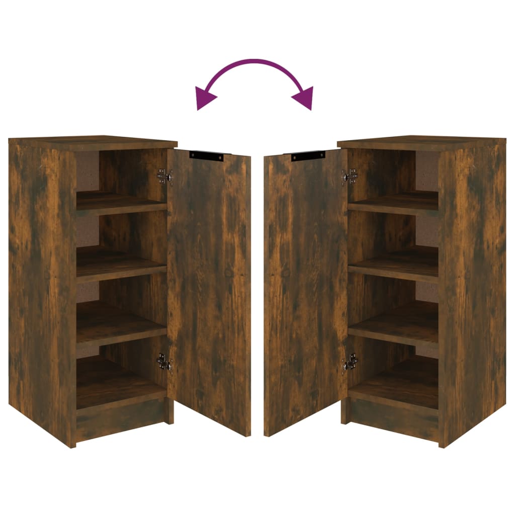 Scarpiera Rovere Fumo 30x35x70 cm in Legno Multistrato - homemem39