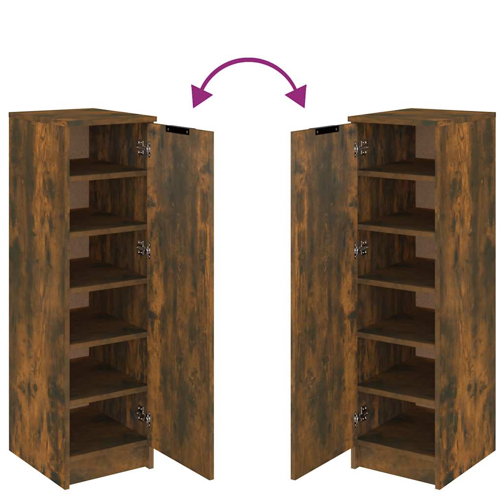 Scarpiera Rovere Fumo 30x35x100 cm in Legno Multistrato - homemem39