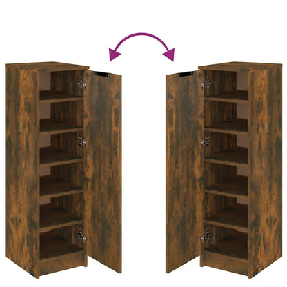 Scarpiera Rovere Fumo 30x35x100 cm in Legno Multistrato - homemem39