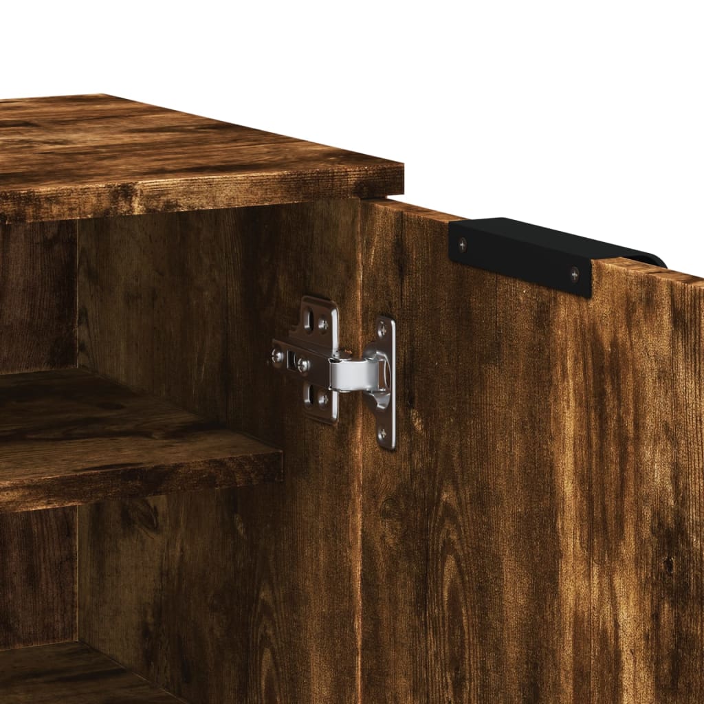 Scarpiera Rovere Fumo 59x35x100 cm in Legno Multistrato - homemem39
