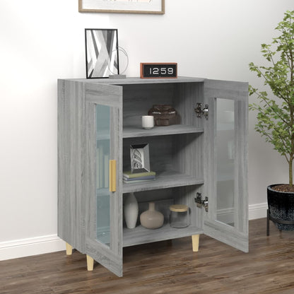 Credenza Grigio Sonoma 69,5x34x90 cm in Legno Multistrato - homemem39