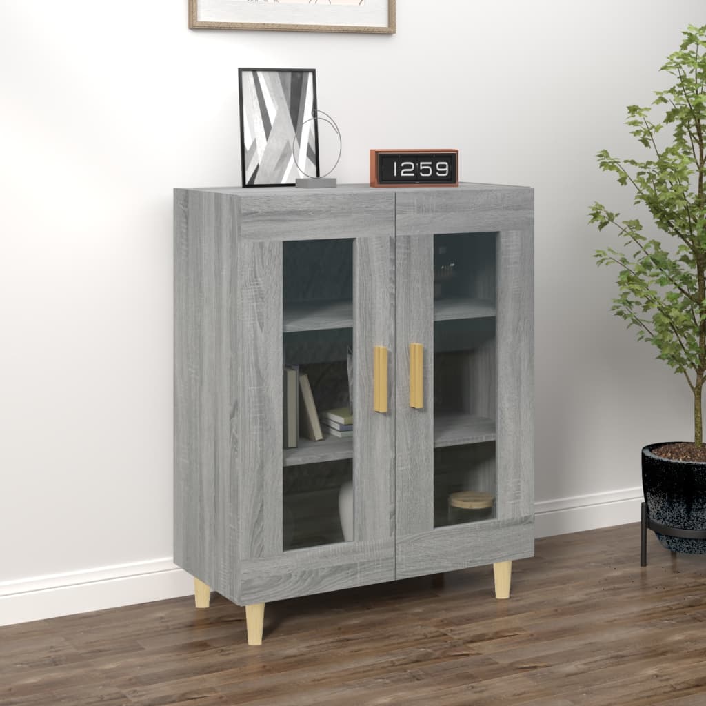Credenza Grigio Sonoma 69,5x34x90 cm in Legno Multistrato - homemem39