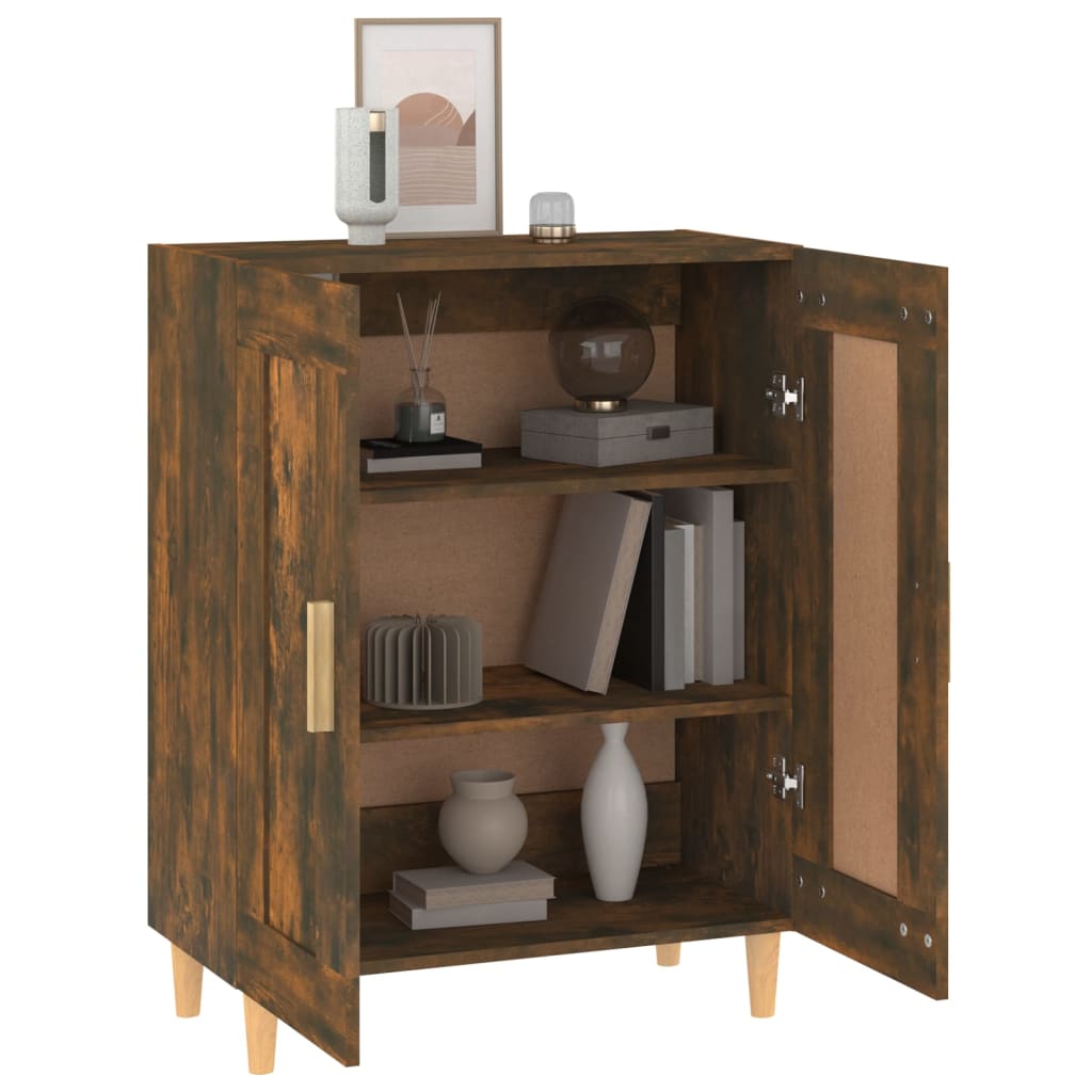 Credenza Rovere Fumo 69,5x34x90 cm in Legno Multistrato | homemem39