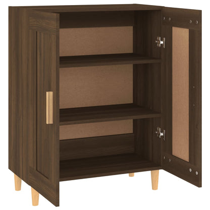 Credenza Rovere Marrone 69,5x34x90 cm in Legno Multistrato