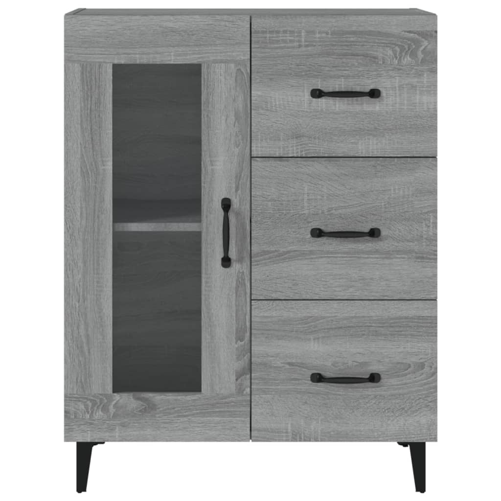 Credenza Grigio Sonoma 69,5x34x90 cm in Legno Multistrato - homemem39