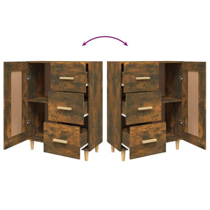 Credenza Rovere Fumo 69,5x34x90 cm in Legno Multistrato - homemem39