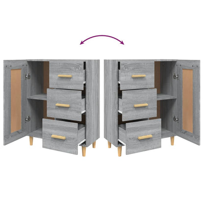 Credenza Grigio Sonoma 69,5x34x90 cm in Legno Multistrato