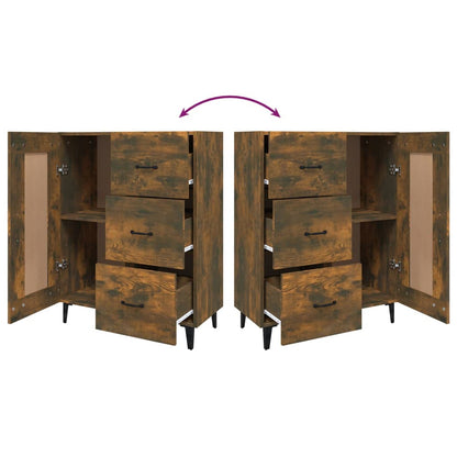 Credenza Rovere Fumo 69,5x34x90 cm in Legno Multistrato - homemem39