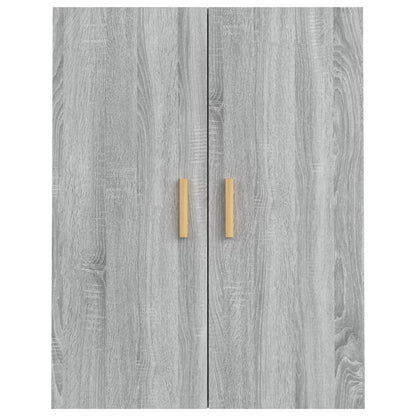 Armadietto Pensile a Parete Grigio Sonoma 69,5x34x90 cm - homemem39