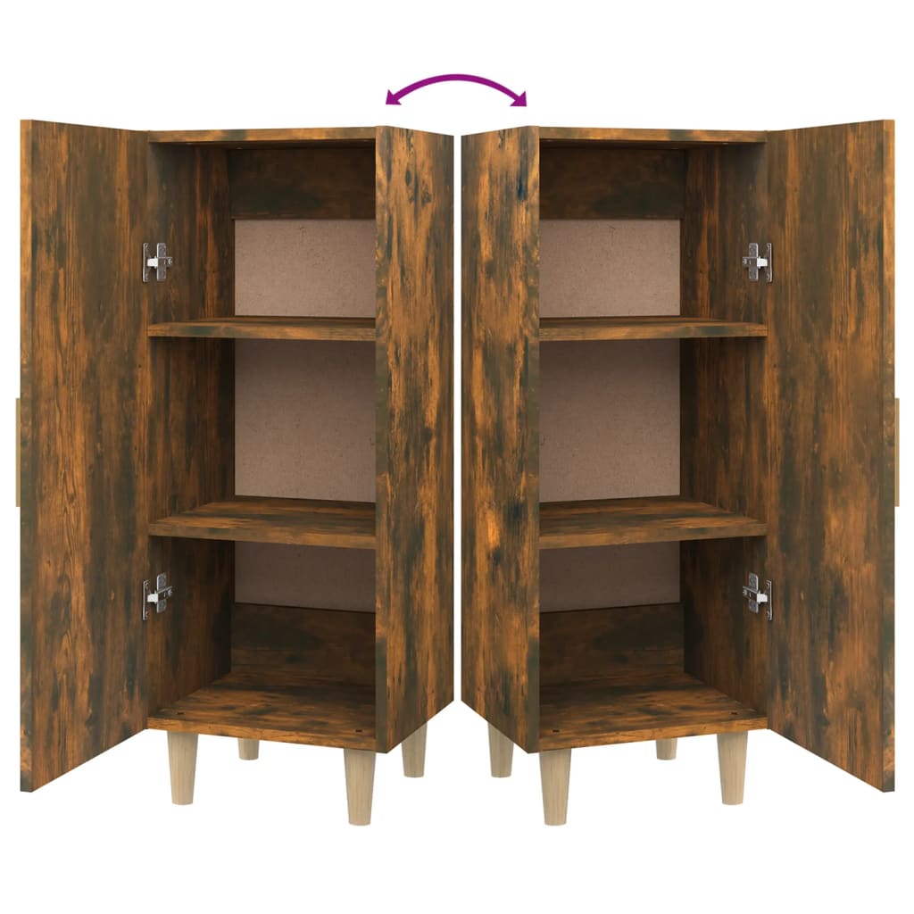 Credenza Rovere Fumo 34,5x34x90 cm in Legno Multistrato - homemem39