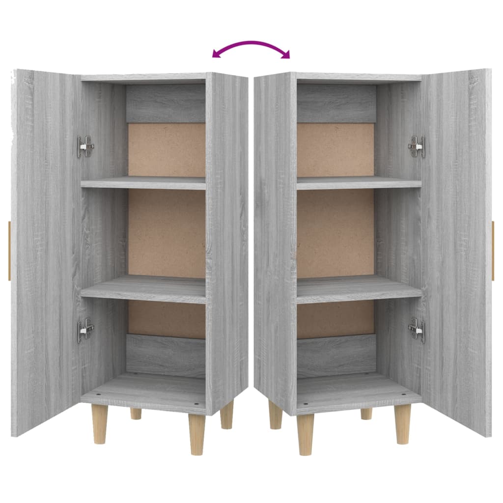 Credenza Grigio Sonoma 34,5x34x90 cm in Legno Multistrato - homemem39