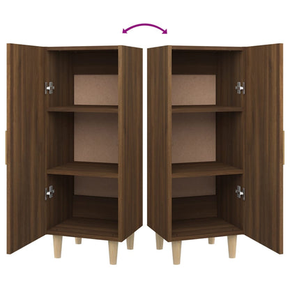 Credenza Rovere Marrone 34,5x34x90 cm in Legno Multistrato - homemem39