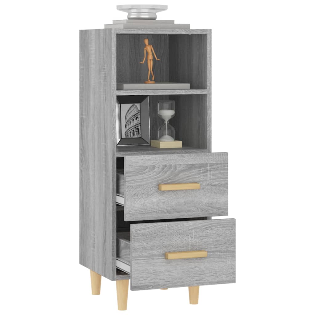 Credenza Grigio Sonoma 34,5x34x90 cm in Legno Multistrato - homemem39
