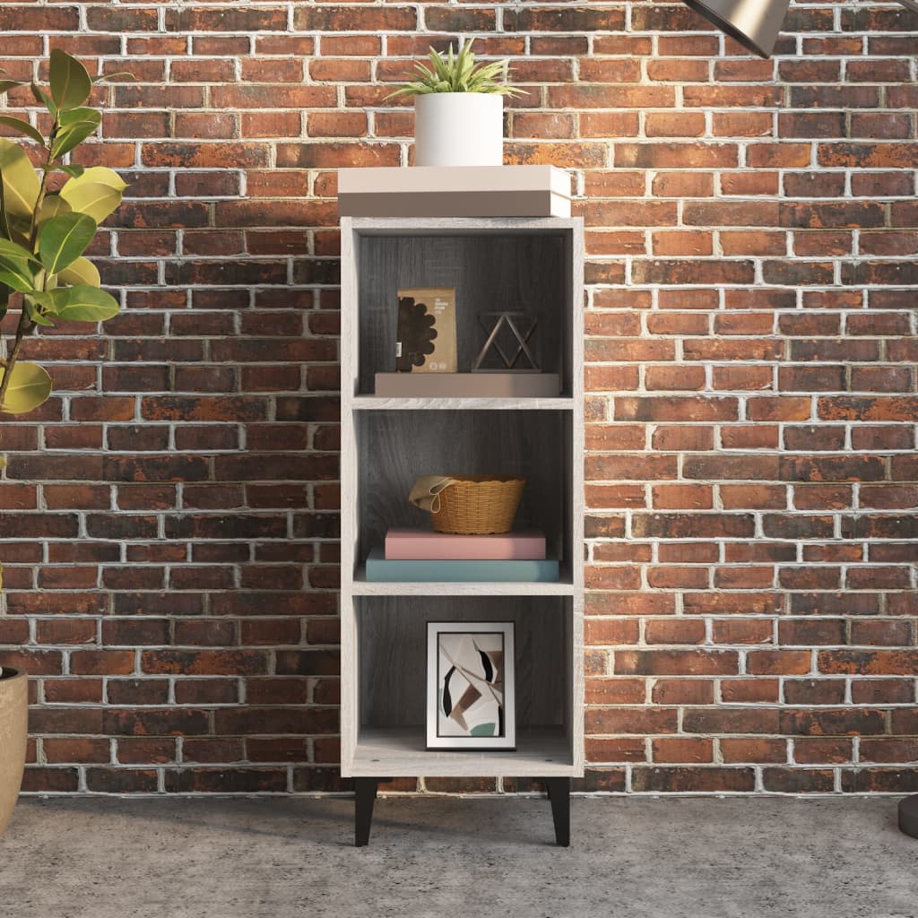 Credenza Grigio Sonoma 34,5x32,5x90 cm in Legno Multistrato - homemem39