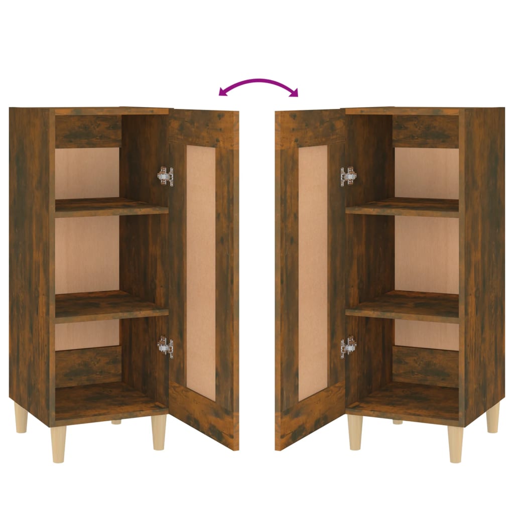 Credenza Rovere Fumo 34,5x34x90 cm in Legno Multistrato - homemem39