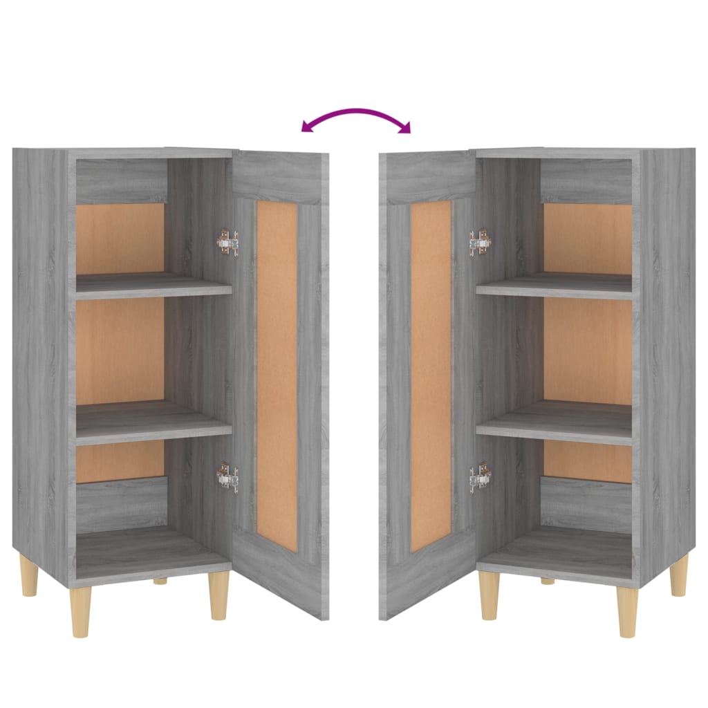 Credenza Grigio Sonoma 34,5x34x90 cm in Legno Multistrato - homemem39