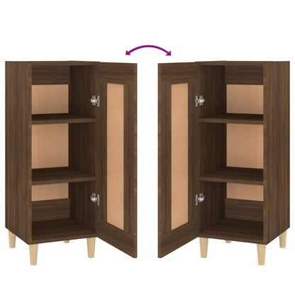 Credenza Rovere Marrone 34,5x34x90 cm in Legno Multistrato - homemem39