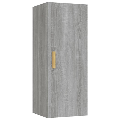 Armadietto a Muro Grigio Sonoma 34,5x34x90 cm Legno Multistrato | homemem39