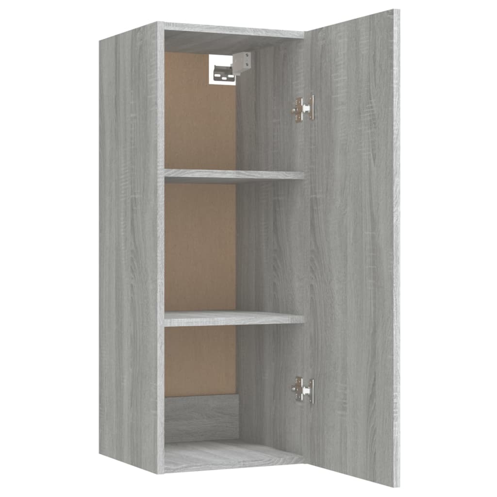 Armadietto a Muro Grigio Sonoma 34,5x34x90 cm Legno Multistrato | homemem39