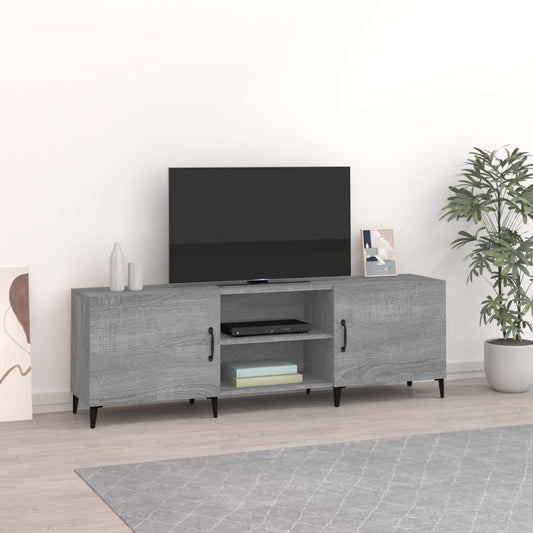 Mobile Porta TV Grigio Sonoma 150x30x50 cm in Legno Multistrato