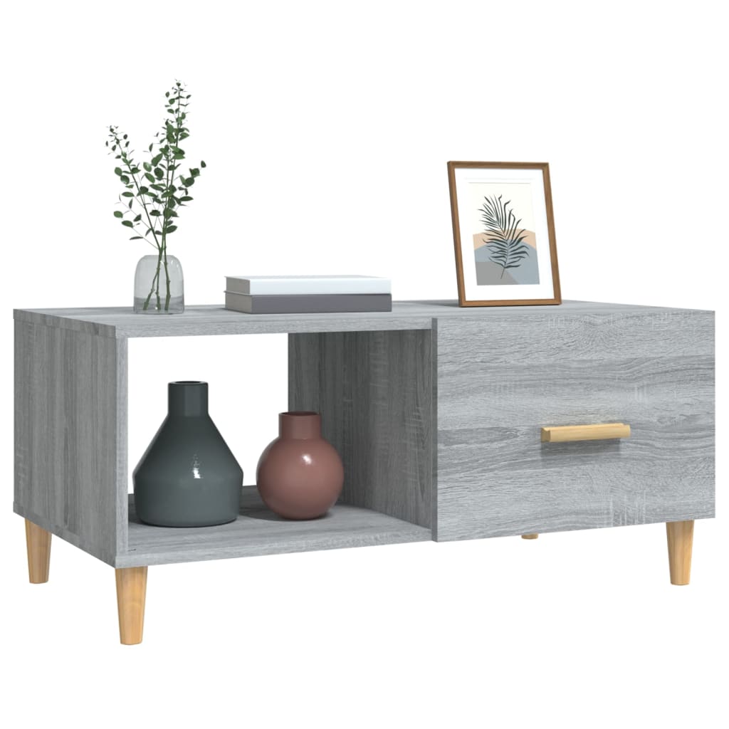 Tavolino Salotto Grigio Sonoma 89,5x50x40 cm Legno Multistrato | homemem39
