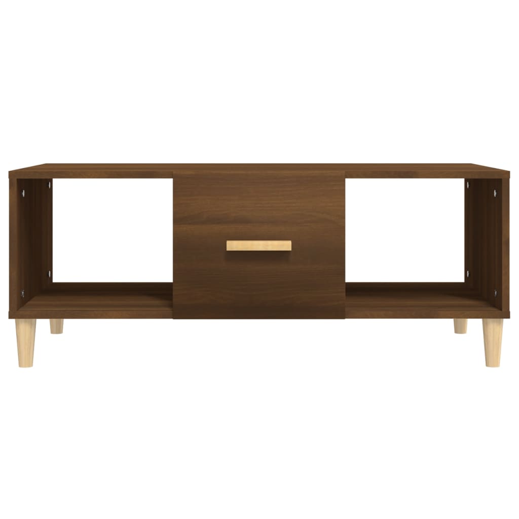 Tavolino Salotto Rovere Marrone 102x50x40 cm Legno Multistrato | homemem39