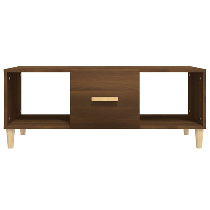 Tavolino Salotto Rovere Marrone 102x50x40 cm Legno Multistrato | homemem39