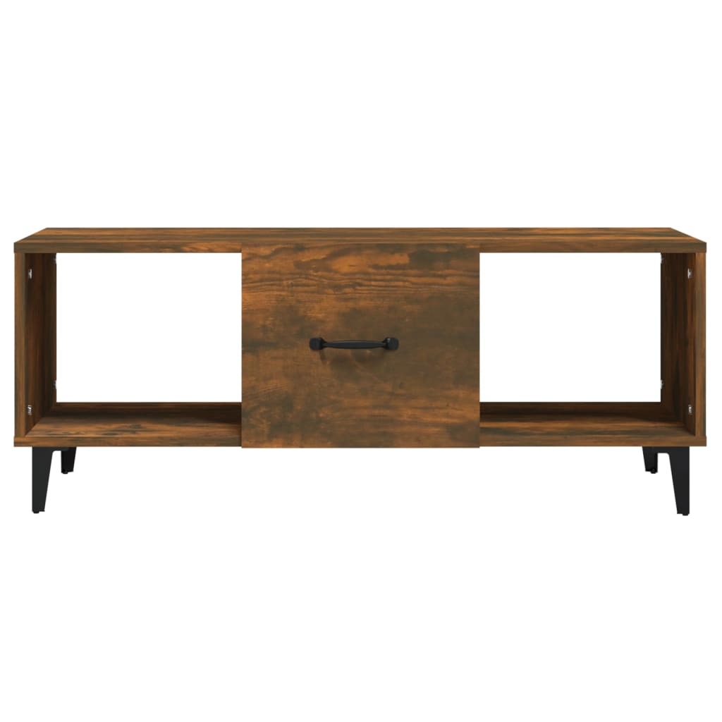 Tavolino da Salotto Rovere Fumo 102x50x40 cm Legno Multistrato | homemem39