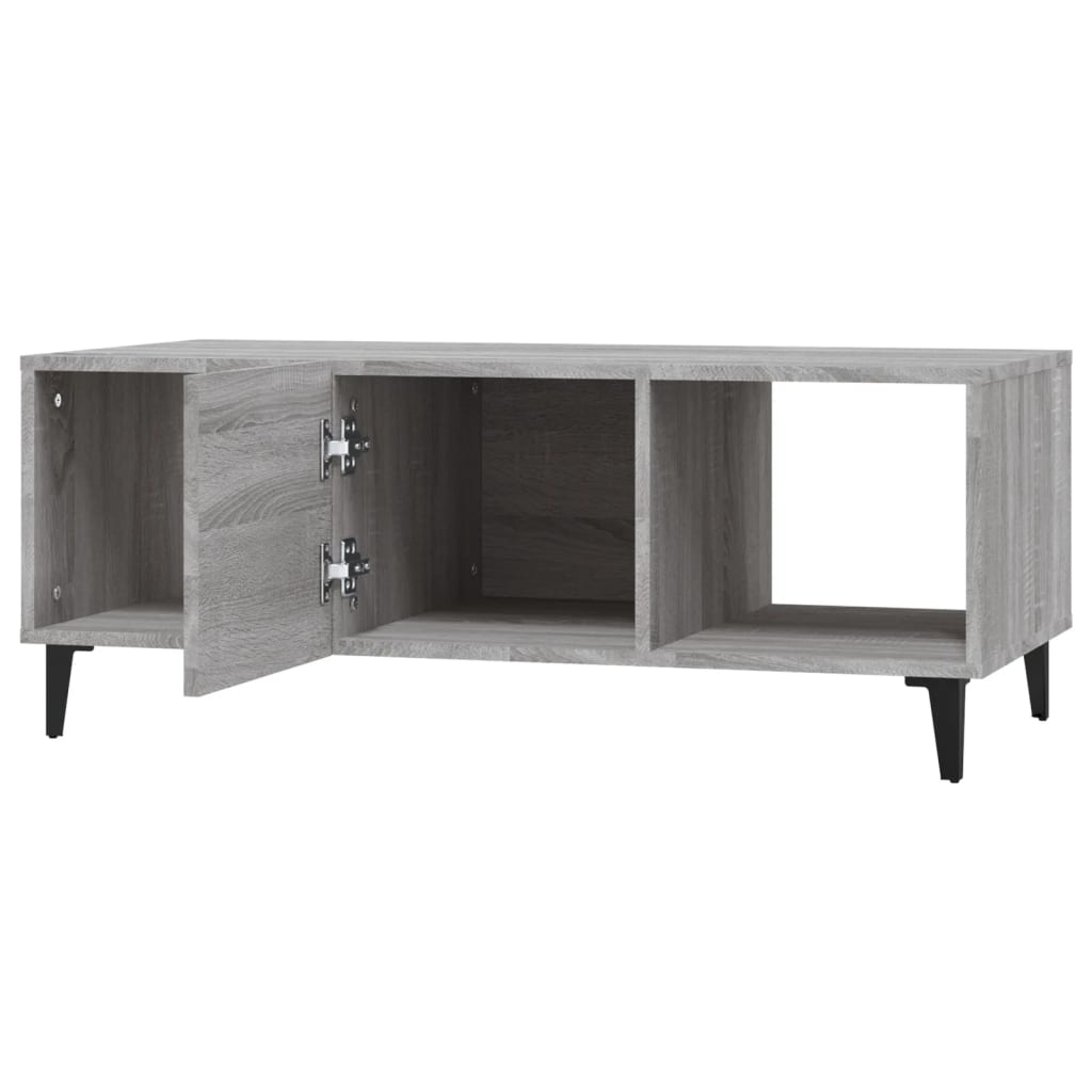 Tavolino da Salotto Grigio Sonoma 102x50x40cm Legno Multistrato | homemem39