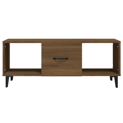 Tavolino da Caffè Rovere Marrone 102x50x40 cm Legno Multistrato | homemem39