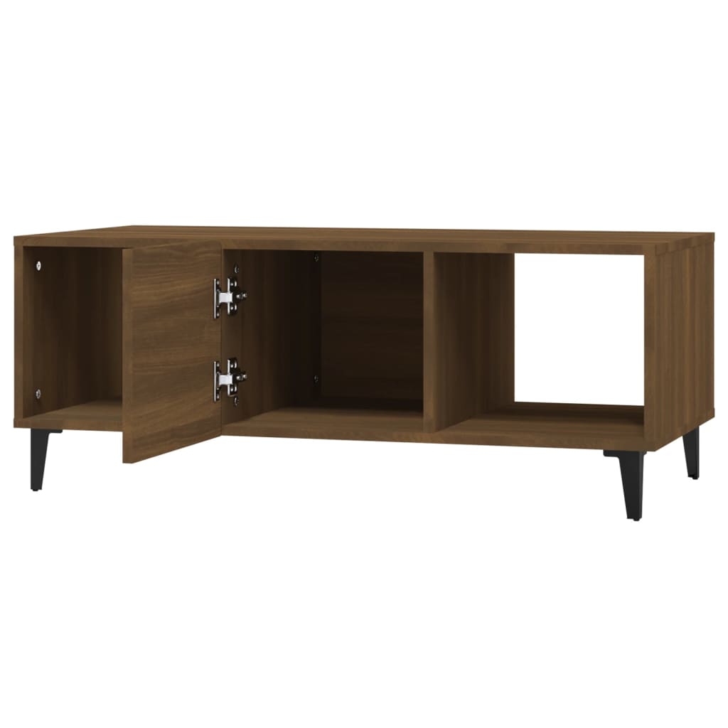 Tavolino da Caffè Rovere Marrone 102x50x40 cm Legno Multistrato | homemem39