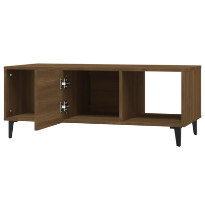 Tavolino da Caffè Rovere Marrone 102x50x40 cm Legno Multistrato | homemem39