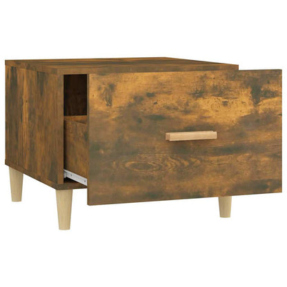 Tavolino da Salotto Rovere Fumo 50x50x40 cm Legno Multistrato