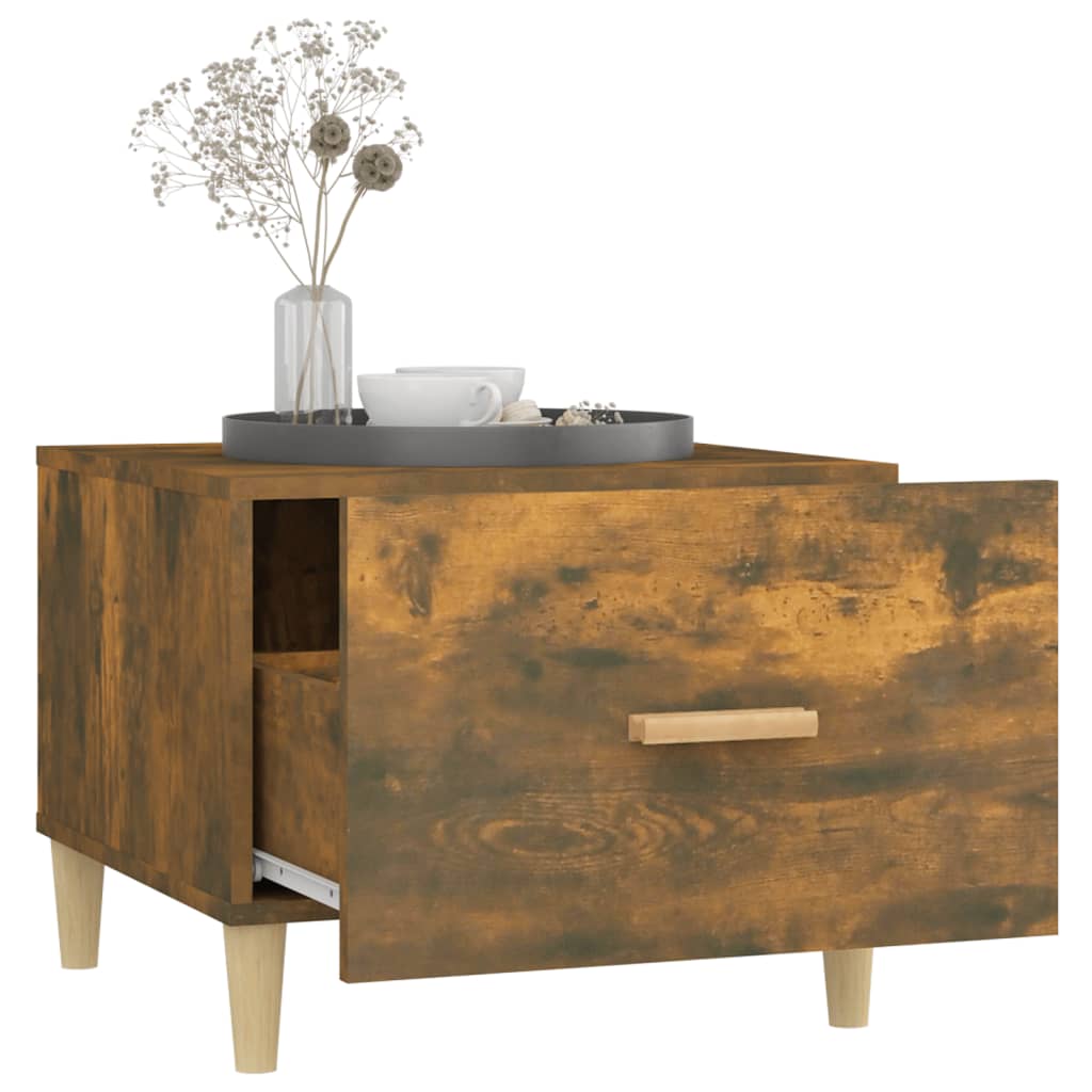 Tavolini Salotto 2 pz Rovere Fumo 50x50x40cm Legno Multistrato | homemem39